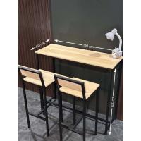 ราคา โต๊ะบาร์ พร้อมเก้าอี้2ตัว โต๊ะบาร์ไม้ทรงสูง ขาเหล็ก (21146846698)