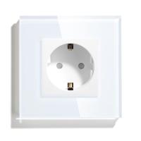 ราคา BSEED EU Standard Wall Sockets Single Powerful Outlets Double Frame Sockets Glass Panel Triple Plug Sockets Kids Protection 16A (10402423587)