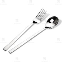 ราคา ช้อนส้อม ช้อนส้อมแบบหนา สแตนเลส 21 6 cm ช้อนซ้อมคู่ เกาหลี แบบ ยาว ช้อนเกาหลี ช้อนซ่อมเกาหลี Spoon Fork ชุดช้อน ส้อม 1 คู่ KC SPF ST (10536231039)