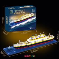 ราคา 1878PCS เลโก้ เรือของเล่น เรือสำราญไททานิคสำหรับเด็ก โมเดลเรือ DIY บล็อกตัวต่อขนาดเล็ก ของเล่นเด็ก (21260890697)