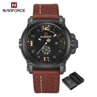 ราคา NAVIFORCE Sports Men Watch 2023 Waterproof Shock Resistant Date Wristwatch Original Brand Genunie Leather NF9099 (21126794268)