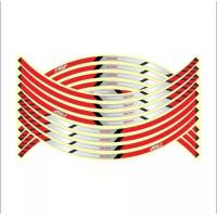 ราคา 16Pcs วงล้อรถยนต์สติกเกอร์17 18 แถบรถจักรยานยนต์ขอบสะท้อนแสงเทป Motorbike Auto Decals สำหรับ Kawasaki Honda Yamaha BMW (7363256589)