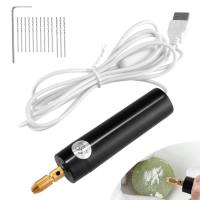 ราคา ชุดสว่านปากกาไฟฟ้าขนาดเล็ก0 7 1 2มม สว่านไฟฟ้า USB แบบพกพาสำหรับทำเครื่องประดับชุดหนีบไฟฟ้าพร้อมเครื่องมือดอกสว่าน13ชิ้นสำหรับการทำเครื่องประดับงานฝีมือเรซินแบบ DIY (19836213105)