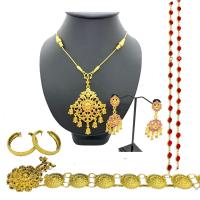 ราคา Vintage Jewelry ชุดเครื่องประดับไทย สร้อยคอ ต่างหูคลิป เข็มขัดหัวเข็มขัด สร้อยสังวาลย์ (21139120119)