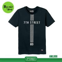 ราคา เสื้อยืด แนวสตรีท 7th Street รุ่น Mix Line กรมเข้ม AML006 ของแท้ (19722020148)