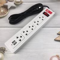 ราคา ปลั๊กไฟ ปลั๊กไฟUSB ปลั๊กพ่วง ปลั๊กเอนกประสงค์ ปลั๊ก3ตา สายไฟยาว 3 5เมตร รางสายไฟ รางปลั๊กคอม รางปลั๊กไฟ 1สวิตช์6ช่อง2USB KMT 516U (17465858671)