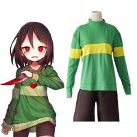 ราคา อะนิเมะเกมUndertale Friskชุดคอสเพลย์ผู้หญิงชุดแขนยาวเสื้อยืดกางเกงขาสั้นชุดผ้าฝ้าย (15543197923)