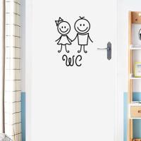 ราคา การ์ตูนเด็กชายเด็กหญิง WC ห้องน้ำสติ๊กเกอร์ติดผนังประตูการตกแต่งบ้านรูปลอกห้องน้ำ (20350440620)