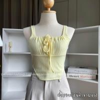 ราคา ? ? ? ? ? ครอปy2k ครอปรูดหน้า สายเดี่ยวเว้าข้างรูดหน้า (19554506757)