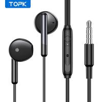 ราคา TOPK หูฟังมีสาย3 5มม พร้อมหูฟังแบบเสียบหูควบคุมสายไมโครโฟนสำหรับฟังเพลงกีฬาในหูหูฟังเอียร์บัด (20395992426)