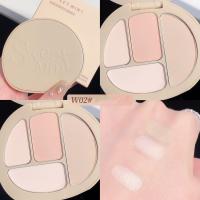 ราคา HKHO ชุดผงเครื่องสำอางใบหน้าพาเลทคอนทัวร์หน้าแบบ3 In 1แปรงปัดไฮไลต์สดใส (21274146757)