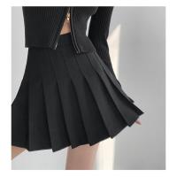 ราคา Kiyomi Solid color womens clothing Korean cute skirt Knee length short skirt tennis skirt (15365005345)