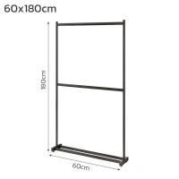 ราคา ราวตากผ้า ที่แขวนผ้า ราวเหล็กแขวนผ้า coat rack ราวเเขวนผ้าเหล็ก ที่แขวนผ้า 2 ชั้น ที่ตากผ้าเหล็ก มีหลายขนาดให้เลือก Cheers (17275648673)