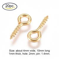 ราคา Beebeecraft 10 100 PC 304 สแตนเลสสกรูหมุดหมุดตาหมุดตะขอตาไก่สกรูเกลียวตะขอตะขอหมุด Bails สำหรับครึ่งเจาะลูกปัดเครื่องประดับทำ (14636110789)