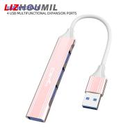 ราคา LIZHOUMIL USB C Hub 1 x 3 0 Hub 3 x 2 0 Hub USB Splitter Slim Mini Data Adapter For PC Laptop PS4 Mobile HDD Notebook PC (20882000604)