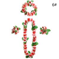 ราคา Baopan Kunlian 4 ชิ้น เซ็ตฮาวายดอกไม้ Leis พวงมาลัยสร้อยคอ DIY ตกแต่งชุดแฟนซีพรรค 2 (15940284967)