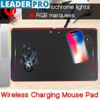ราคา QI 10W Wireless Charging LED RGB Gaming Mouse Pad Large Mousepad Gamer Anti slip Mouse Mice Mat Desk Pad For Computer PC (20507369492)