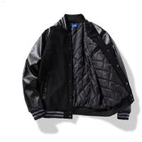 ราคา ชุดสโตนไอซ์แลนด์ผู้ชายแจ็คเก็ตสีดำผู้ชาย Jaket Baseball Moncler Mengkou ชุดสูทรถกันลมแขนหนัง (20199078248)