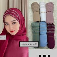 ราคา ผ้าคลุมผมอิสลาม ปักมุกสวยงาม ลายj (19803838767)