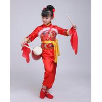 ราคา ชุดระบำสำหรับการแสดงของเด็กชุดกลองเอวชุดการแสดงงานมงคลสีแดงจีนแร็ปชุดตีกลองสำหรับเด็กเล็กชุดเต้นรำ (21167545601)