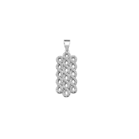 ราคา Silver thai Jewelry จี้เงินแท้ 925 ประดับเพชร CZ เรียบง่าย Simple 925 sterling silver pendant with CZ (20631874651)