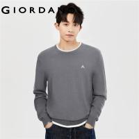 ราคา GIORDANO Men Sweaters Embroidery 100 Cotton Sweaters Contrasting Crewneck Smooth Warm Simple Fashion Casual Sweaters 13053764 (20747281582)