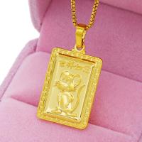 ราคา น่ารักเลียนแบบทองพ่นทรายทองปีนักษัตรจี้หญิง ทองเหลืองชุบ 24k สีทอง (18810527202)