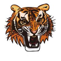 ราคา ตัวรีดติดลายเสื้อ TK 37 ลายเสือ หน้าเสือ ลายติดเสื้อ เท่ห์ๆๆ แผ๋นฟิล์มรีดร้อน (19939604414)