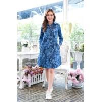 ราคา เดรสยีนส์ 8248 ชุดยีนส์แบบสวยพิมพ์ลายสวยหรูมาก ผ้ายีนส์แท้เนื้อนิ่มไม่หนา ใส่สบาย ใส่ได้หลายโอกาส (20100684630)