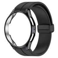 ราคา สายซิลิโคนแท้ เคสสำหรับนาฬิกา4 5 40 44Mm Watch 5 Pro 45Mm สายรัดแม่เหล็ก Galaxy Watch 4 Classic 42 46Mm (20148555269)