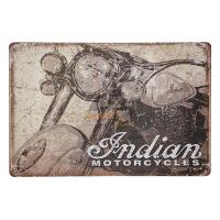 ราคา ป้ายสังกะสีวินเทจ Indian Motorcycle โปสเตอร์วินเทจ ขนาด 20x30 ซม (9888633143)