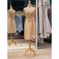 ราคา ชุดราตรีออกงาน ชุดราตรีสวยหรู ชุดไปงานแต่ง PFS029 GLD ทอง ครีม น้ำตาล dressy day (8839963318)