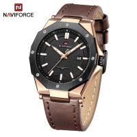 ราคา NAVIFORCE นาฬิกาผู้ชาย Naviforce นาวีฟอร์ซ นาฬิกาผู้ชายสายหนังของแท้มีวันที่ ประกันสินค้า1ปี มีของแถมสินค้าพร้อมกล่อง (20489290951)