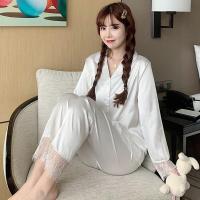 ราคา จัดส่งฟรี Uniqlo Lululu อย่างมากอย่างมากอย่างมากชุดนอนแขนยาวผ้าไหมผู้หญิงฤดูใบไม้ร่วงวรรคน้ำแข็งละลายเจ้าหญิงลมฤดูใบไม้ผลิเซ็กซี่คอวีจำลองผ้าไหม Leisurewear สูท (12254307679)