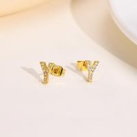 ราคา Vnox ต่างหูแบบตุ้มตัวอักษรวิบวับ26 A Z สำหรับผู้หญิงหญิงสาวชื่อตัวอักษรสีทองขนาดเล็กเครื่องประดับเจาะหู (18054410218)