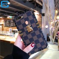 ราคา สำหรับ OPPO F3 OPPO F5 OPPO F5เยาวชน OPPO F7 OPPO F9 OPPO F9 Pro OPPO F11 OPPO F11 Pro กรณีแฟชั่น Square Lattice PU หนังซิลิโคนนุ่มโทรศัพท์กรณี (12071550707)