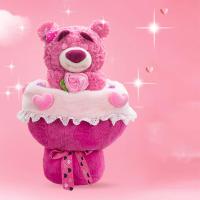 ราคา ตุ๊กตาชุดเจ้าหญิงหมีสตรอเบอร์รี่ตัวตุ๊กตาผ้ากำมะหยี่วันวาเลนไทน์ของขวัญสีชมพูน่ารัก (20756903515)