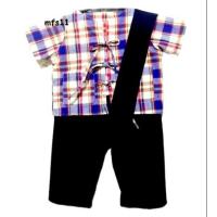 ราคา ชุดเสื้อลายผ้าขาวม้าและกางเกงม่อฮ่อม สำหรับเด็กชายวัย 1 5 ปี (15790691979)