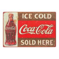 ราคา ป้ายสังกะสีวินเทจ Ice Coca Cola Sold Here (207853697)