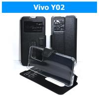 ราคา เคส Vivo Y02 เคสฝาพับ วีโว่ โชว์เบอร์ ตั้งได้ (17743537727)