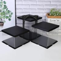 ราคา กล่องเค้ก กล่องใส่เค้ก กล่องใส่ของขวัญ แบบใส ไล่โทนสีชมพูฟ้า สีขาว สีดำ 6นิ้ว 8นิ้ว 10นิ้ว (9510454873)