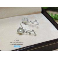 ราคา ต่างหูเงินแท้92 5 ต่างหูแบบเกี่ยว แนบใบหู ต่างหูประดับเพชร cz น่ารักๆ ค่ะ เรือนเงินแท้ (7647368694)