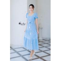 ราคา พร้อมส่ง S 2XL GANNIESHOP ฟ9 dress เดรส เดรสยาว เดรสสีฟ้า เดรสสีข่ว เดรสแขนสั้น เดรสสาวอวบ เดรสชายระบาย ชุดใส่วันแม่ เดรสใส่ไปทำงาน ชุดสีฟ้า เดรสใส่ไปทะเล ใส่ไปเที่ยว ชุดสาวอวบ ใส่ออกงาน เดรสใส่วันแม่