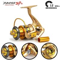 ราคา เทียบเท่า Shimano รอกตกปลาสีทอง1000 9000รอกตกปลาคาร์พร่างกายโลหะรอกสปินนิ่ง Carretilha De Pesca Moulinet 12BB (13038338557)