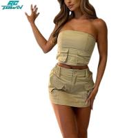 ราคา เสื้อเกาะอกสั้นแฟชั่นเข้ากับทุกชุดเสื้อกล้ามสาวๆเรโทรทูบแถบสองข้างแบบขึ้นลงสไตล์เครื่องมือสุดโพลีเอสเตอร์100 (21027325030)