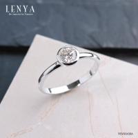 ราคา Lenya Jewelry แหวนเงินแท้ 925 LENYA ETERNAL ชุบทองคำขาว ประดับด้วย SWAROVSKI ZIRCONIA สีขาว สวยคลาสสิค (1368748637)