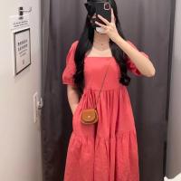 ราคา UNIQLO ชุดสีหมอกแบบลายทางผ้าลินินผสมชุดไฟ Led ในปาร์ตี้แขนพองสำหรับใส่ในบ้าน2023ฤดูร้อน (19667480030)