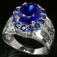 ราคา แหวนเงินแท้ 925 พลอยไพลิน Blue Sapphire น้ำหนัก 2 75 กะรัต สีสวย ล้อมไพลิน (19756260404)