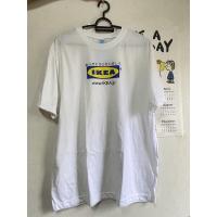 ราคา เสื้อยืดพรีเมี่ยมเสื้อยืดผ้าฝ้าย เสื้อยืด Oversize ลายสกรีนเสื้อ IKEAน้ำเงิน ดำ ขาว S 5XL (20224080483)