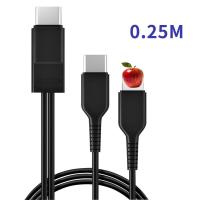 ราคา GUUGEI 2 In 1 M Icro USB Type C เคเบิ้ลโทรศัพท์มือถือชาร์จสายเคเบิ้ล USB สั้นเคเบิ้ล Type C สายชาร์จสำหรับโทรศัพท์ S Plitter สายเคเบิ้ล (15902439497)